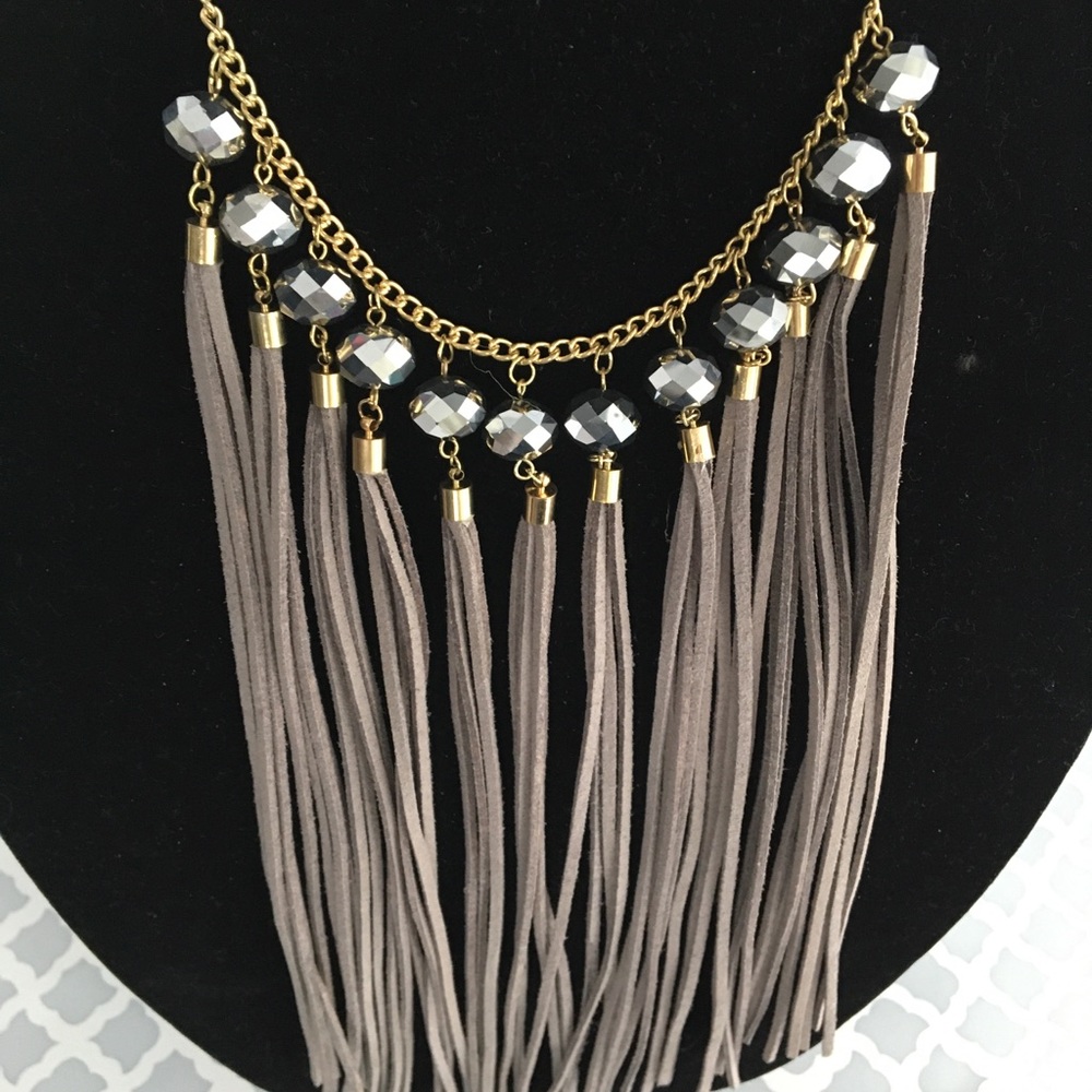 ⚡️ FLASH - Gray fringes necklace set - Picture 4 of 5